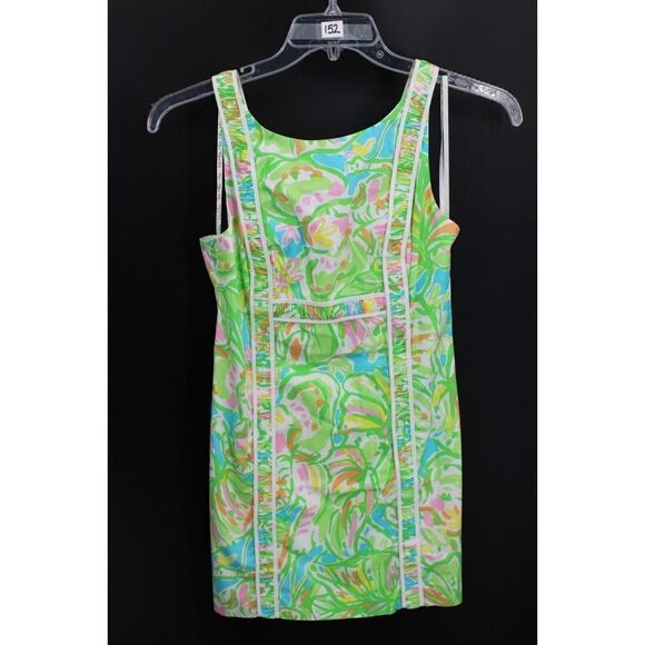 Lilly Pulitzer Fryer Shift Dress Elephant Ears Print Size 2 - Picture 1 of 7